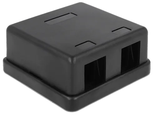 Keystone Leergehäuse 2 Port schwarz