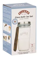 Kilner Kefir Fermenter Set 0.5 L Stainless steel, Transparent Bamboo, Glass, Silicone, Stainless steel 1 pc(s)