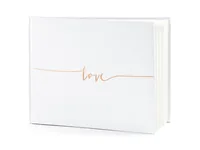 Partydeco Gästebuch Love 24 x 18.5 cm, 22 Seiten, Rosegold; Weiss - Frontseite wechselbar: Nein - Albumart: Gästebuch - Medienformat: 24 x 18.5 cm - Material: Polypropylen (PP) - Detailfarbe: Weiss - Rosegold - Altersgruppe: Erwachsene