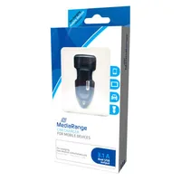 MediaRange Kfz-Ladegerät 3100mA 2x USB-A schwarzsilber