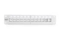 DIGITUS Patchpanel 1HE 10 12-Port Modular grau