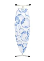 Brabantia Bügelbrettbezug Perfect Flow 135 cm x 45 cm - Bügelbrettbezug: Baumwolle (CO) - Zubehörtyp: Bügelbrettbezug - Detailfarbe: Weiss - Blau - Breite max.: 45 cm - Material: Baumwolle - Länge max.: 135 cm
