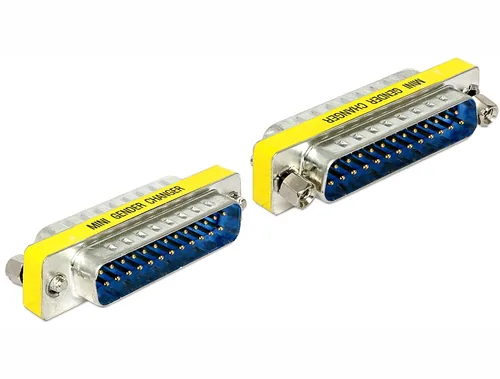 Delock Gender Changer DB25 m - m - Kabeltyp: Adapter - Datenanschluss Seite A: DB-25 Stecker - Datenanschluss Seite B: DB-25 Stecker - Übertragungsart: Seriell - Winkelstecker: Nein