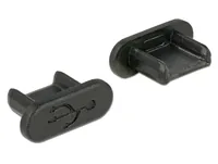 Delock Blindstecker/Staubschutz USB-MicroB 10 Stück Schwarz - Detailfarbe: Schwarz - USB Standard: 3.0/3.1/3.2 Gen 1 (5 Gbps) - 2.0 (480 Mbps) - Winkelstecker: Nein - Steckertyp Seite B: Terminierung - Besondere Eigenschaften: Portblocker - Steckertyp Sei