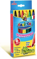 Carioca Fasermaler Jumbo Box E-6 6 Stück, Mehrfarbig - Strichstärke: 6 mm - Set: Ja - Verpackungseinheit: 6 Stück - Eigenschaft-Stift: Auswaschbar - Anwender: Kinder - Schule - Fasermaler & Fineliner Art: Filzstift