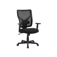 Songmics Bürostuhl mit Netzrücken und Armlehnen, Schwarz - Produkttyp: Bürostuhl - Material Bezug: Stoff - Armlehnen: Ja - Material Fuss: Kunststoff - Rückenart: Netzrücken - Rollenart: Universalrollen