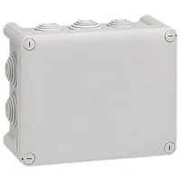 Legrand Abzweigdose Plexo AP, nass IP55, Grau 155 x 110 x 74 mm - Breite: 155 mm - Länge: 110 mm - Tiefe: 74 mm - Schutzklasse: IP55 - IK07 - Montage: Aufputz - E-Nr.: 0