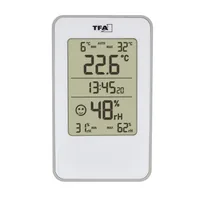 TFA-Dostmann 30.5057.02 hygrometer/psychrometer Indoor Electronic hygrometer Silver, White