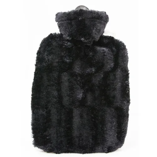 Hugo Frosch Bettflasche Wärmflasche 1.8 Liter, Schwarz - Material: Polyester - Mikrofaser - Detailfarbe: Schwarz