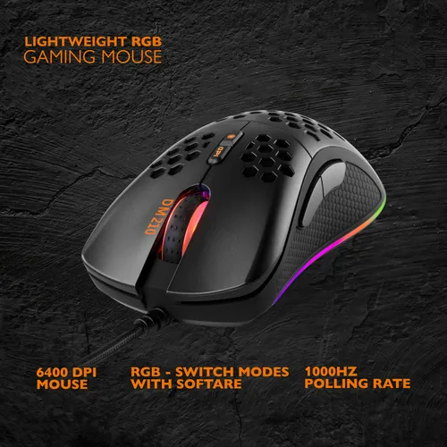Deltaco Gaming GAM-108 mouse Mano destra USB tipo A Ottico 6400 DPI