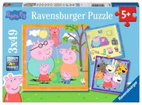 Ravensburger Puzzle Peppas Familie und Freunde 3 x 49 Teile - Motiv: Film / Comic - Altersempfehlung ab: 5 Jahren - Tiefe: 3.7 cm - Breite: 27.5 cm - Effekte: Grosse Puzzleteile - Nachhaltigkeit: FSC®