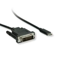 ROLINE 11045831 2 m DVI-D USB Type-C Black