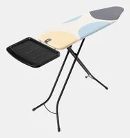 Brabantia Bügeltisch mit Dampfstationsablage 134401 Spring Bubbles - Bügelbrettbezug: Baumwolle (CO) - Ausstattung: Dampfstationsablage - Ergonomisch - Kindersicherung - Transportverriegelung - Höhenverstellbar: Ja - Breite: 38 cm - Detailfarbe: Beige - B