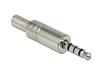 Klinkenstecker 3,5 mm 4 Pin Stereo mit Knickschutz Lötversion