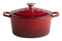 APS Bräter 5 Stars 4 l, Rot - Material: Eisen - Gusseisen - Topfart: Bräter - Kompatible Kochfelder: Backofen - Induktion - Antihaftbeschichtung: Keine Angaben - Detailfarbe: Rot - Spülmaschinenfest: Nein