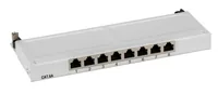 EFB Mini-Patchpanel STP 8xRJ45 Cat.6A, 10 0,5HE, RAL7035 grau