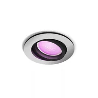 Philips Hue Einbauspot White & Color Ambiance, Centura, Silber, Rund - Lampensockel: GU10 - Farbtemperatur Kelvin: 2000 bis 6500 K - Aussenanwendung: Nein - Gesamtleistung: 5.7 W - Leuchten Kategorie: Einbauleuchte - Lichtfarbe: Kaltweiss/Tageslichtweiss 