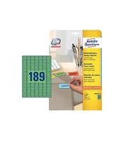 Avery Zweckform Ordneretiketten 25.4 x 10 mm, 20 Blatt, Grün - Klebehaftung: Stark haftend - Drucker Kompatibilität: Laser - Inkjet - Anzahl Blatt: 20 × - Papierformat: A4 - Anzahl Etiketten: 3780 - Etikettengrösse: 25.4 x 10 mm