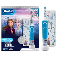Oral-B Rotationszahnbürste Vitality Pro 103 Kids Frozen - Zahnbürsten-Art: Rotationszahnbürste - Stromversorgung: Akkubetrieb - Reinigungsmodi: Tägliche Reinigung - Detailfarbe: Hellblau - Violett - Bluetooth: Nein - Anwender: Kinder