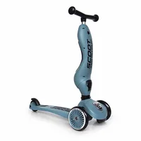 Scoot and Ride Scooter Highwaykick 1 Steel - Altersempfehlung ab: 1 Jahr - Ausstattung: Höhenverstellbarer Sitz - Fussbremse - Reifentyp:  Kunststoffreifen - Eigenschaften: Keine Eigenschaft - Zertifikate: Keine Zertifizierung - Belastbarkeit: 50 kg