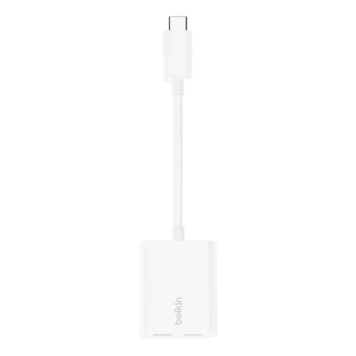 Belkin Adapter RockStar USB-C Audio + Charge Weiss - Zubehörtyp Mobiltelefone: Adapter - Detailfarbe: Weiss