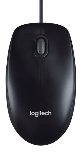 Logitech Maus M90 - Maus-Typ: Standard - Maus Features: Scrollrad - Bedienungsseite: Universal - Detailfarbe: Grau - Schwarz - Verbindungsart: Verkabelt - Schnittstelle: USB-A