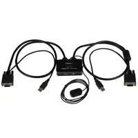 2PORT CABLE KVM WITH VGA USB AND REMOTE SWITCH BUTTON