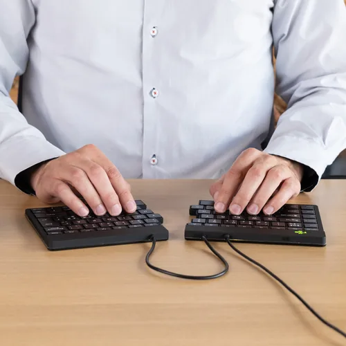 BREAK ERGONOMIC KEYBOARD QWERTY US BLACK WIRED