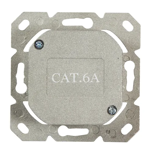 Logilink Cat.6A Anschlussdose, 2x RJ45,weiß, waagerecht