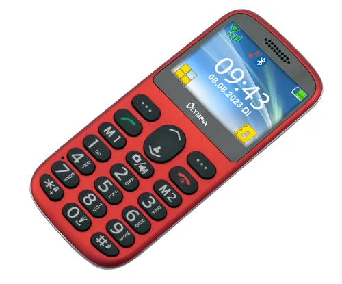 Olympia Mobiltelefon SUN Großtasten rot