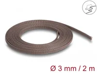 DeLOCK Braided Sleeve rodent resistant stretchable 2 m x 3 mm brown