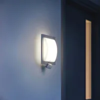 Steinel Wandleuchte L 20 S, E27, 60 W, Anthrazit - Dimmbar: nicht dimmbar - Lichtfarbe: Je nach Leuchtmittel - Zusätzliche Ausstattung: Bewegungssensor - Farbtemperatur Kelvin: Je nach Leuchtmittel - Leuchtenfarbe: Anthrazit - Lichtausbeute: 0 lm/W