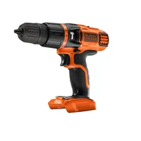 BLACK+DECKER Akku-Schlagbohrschrauber BDCH188N Solo - Produktkategorie: Schlagbohrmaschine - Werkzeugaufnahme: Schnellspannbohrfutter 10 mm - Ausstattung: Ohne Akku & Ladegerät - Set: Nein - Kapazität Wattstunden: 0 Wh - Akkusystem: BLACK+DECKER 18 V POWE