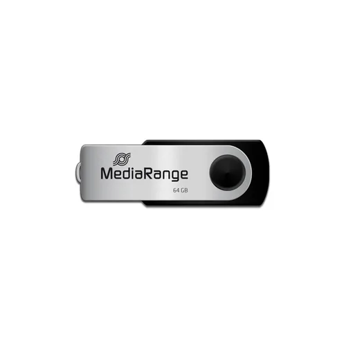 MediaRange 64GB USB 2.0 lecteur USB flash 64 Go USB Type-A / Micro-USB Noir, Argent