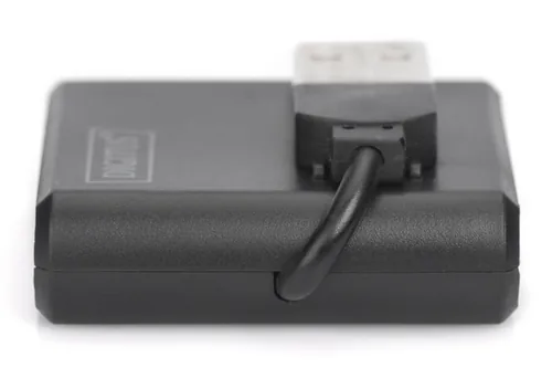 DIGITUS USB-Hub 4-Port 2.0->4xA2.0 integr. Kabel schwarz
