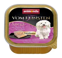 animonda Nassfutter Vom Feinsten 150g - Tierbedürfnis: Kein besonderes Bedürfnis - Nachhaltigkeit: Nicht angegeben - Lebensphase: Adult - Produkttyp: Alleinfutter - Packungsgrösse: 150 g - Fleischsorte: Huhn - Schinken