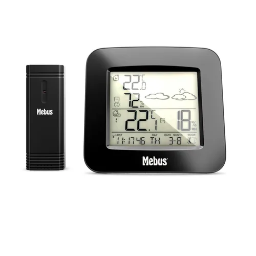 Mebus 40715 Funk-Wetterstation Black Battery