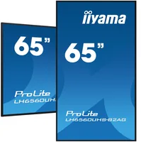 iiyama Public Display ProLite LH6560UHS-B2AG 65 - Bildschirmdiagonale: 65  - Auflösung: 3840 x 2160 (Ultra HD 4K) - Bildschirmhelligkeit: 500 cd/m² - Seitenverhältnis Bildschirm: 16:9 - Betriebsdauer im Dauerbetrieb: 24/7 - Schnittstellen: RJ-45 (LAN) - H