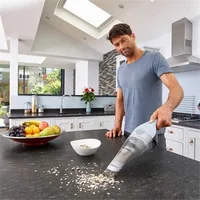 BLACK+DECKER Akku-Handsauger Dustbuster Blau/Grau - Fassungsvermögen: 390 ml - Staubsauger Typ: Akku-Handstaubsauger - Nasswischfunktion: Nein - Ladezeit: 600 min - Max. Laufzeit: 10 min - Spannung: 7.2 V