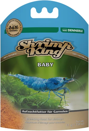 Dennerle Basisfutter Shrimp King Baby, 35 g - Fischart: Garnelen - Futterart: Granulat - Verwendung: Süsswasser - Packungsgrösse: 35 g - Produkttyp: Alleinfutter