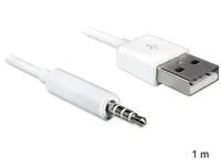 DELOCK Ipod Shuffle Kabel 3,5mm Klinke -> USB A StSt 1.00m