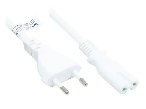 Alcasa P0370-W018 power cable White 1.8 m Power plug type C C7 coupler