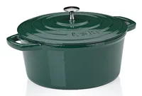 Kela Bräter Calido 26 cm, Grün - Material: Gusseisen - Topfart: Bräter - Kompatible Kochfelder: Gas - Glaskeramik - Halogen - Induktion - Antihaftbeschichtung: Ja - Detailfarbe: Grün - Spülmaschinenfest: Nein