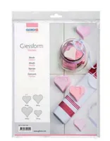 Glorex Giessform Herzen  50 - 65 mm - Volumen: 4 Stück - Detailfarbe: Transparent - Vegane Kosmetik: Keine Angaben - Kosmetik Typ: Giessform