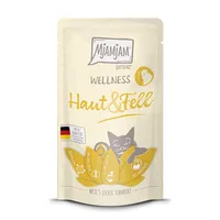 Mjamjam Nassfutter Wellness Haut & Fell Huhn, 125 g - Tierbedürfnis: Haut & Fell - Geschmacksrichtung: Geflügel - Zertifikate: Keine Zertifizierung - Fleischsorte: Huhn - Packungsgrösse: 125 g - Futtereigenschaft: Getreidefrei - Ohne künstliche Zusätze - 