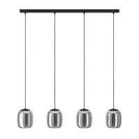 EGLO Leuchten Pendelleuchte CIAMPINO schwarz exkl. E27 4x28W - Betriebsart: Netzbetrieb - Lampensockel: E27 - Farbtemperatur Kelvin: Je nach Leuchtmittel - Gesamtleistung: 112 W - Farbwiedergabeindex CRI: 0 - Dimmbar: nicht dimmbar