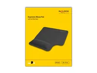 Delock Mausmatte Ergonomisch für Linkshänder Schwarz - Tiefe: 170 mm - Breite: 220 mm - Detailfarbe: Schwarz - Form: Diverse - Höhe: 17 mm - Handgelenkauflage: Ja