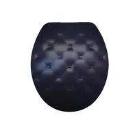 diaqua® Toilettensitz Lyon Black Sofa Absenkautomatik, Schwarz - Breite: 37.8 cm - Länge: 44.6 cm - Detailfarbe: Schwarz