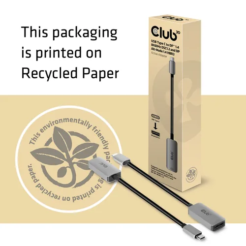 CLUB3D CAC-1567 USB graphics adapter 7680 x 4320 Pixel Schwarz, Silber