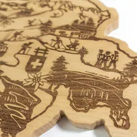 Trendform Servierplatte Swiss Map Braun - Material: Holz - Zertifikate: Keine Zertifizierung - Detailfarbe: Braun